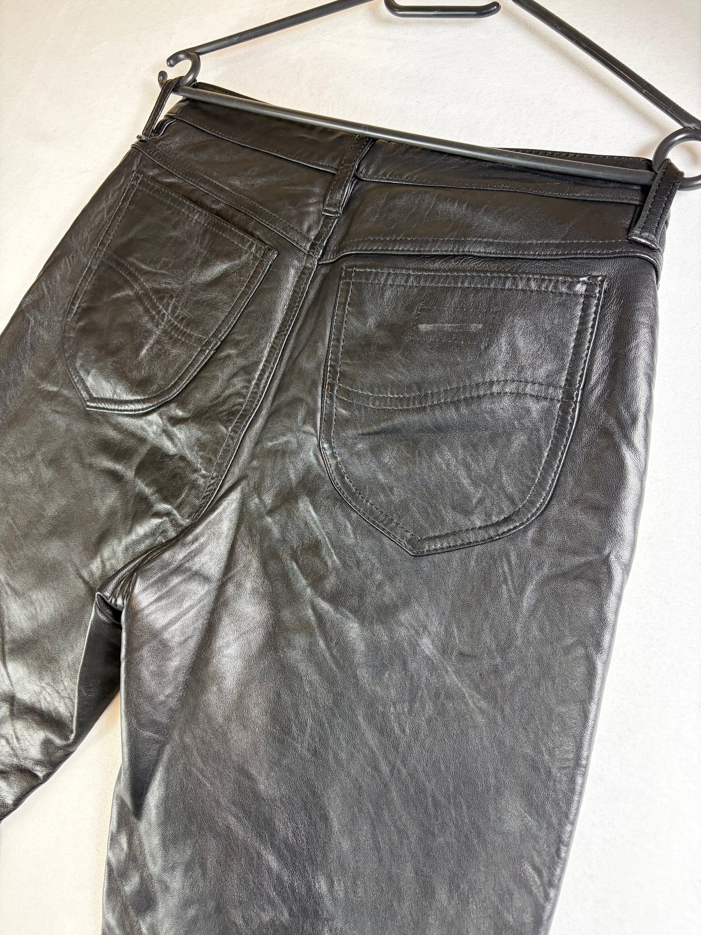 Pantaloni din piele Rifle, stil vintage