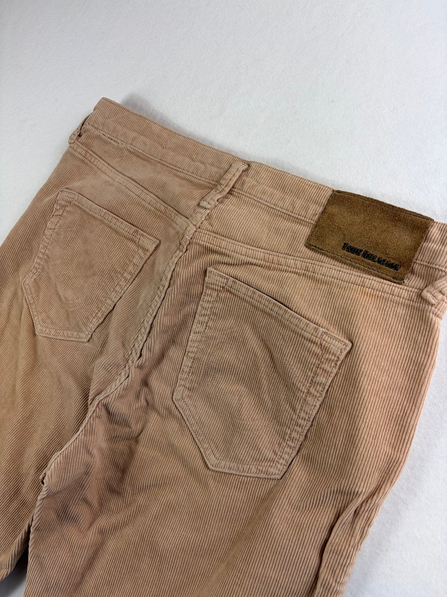 Pantaloni din corduroy de damă True Religion cu talie înaltă