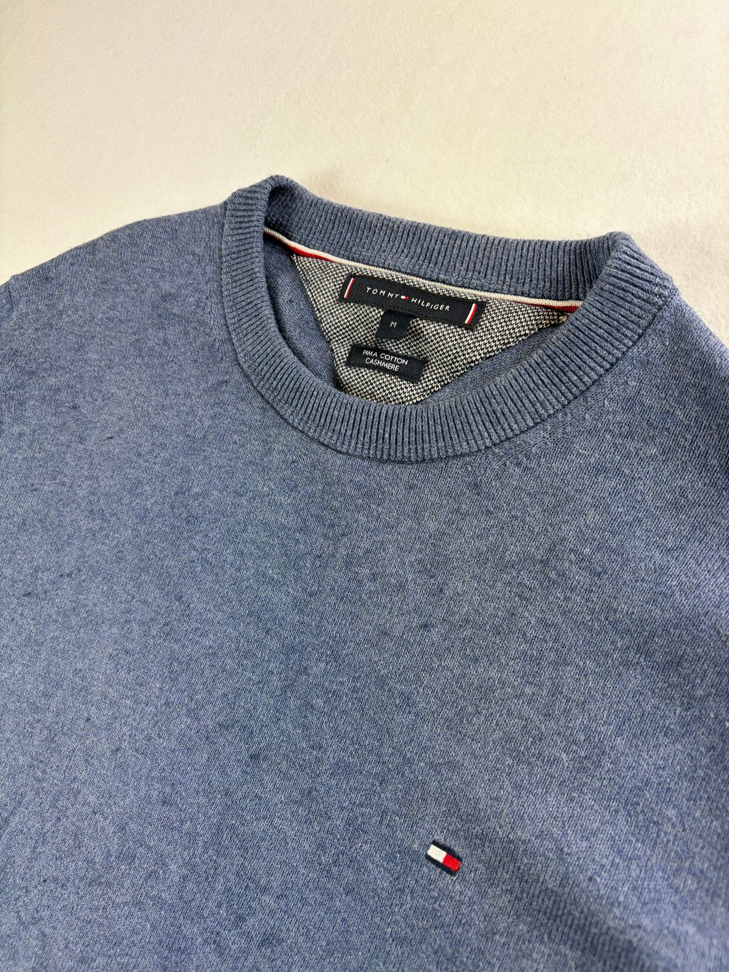 Tommy Hilfiger pamut-kasmír pulóver