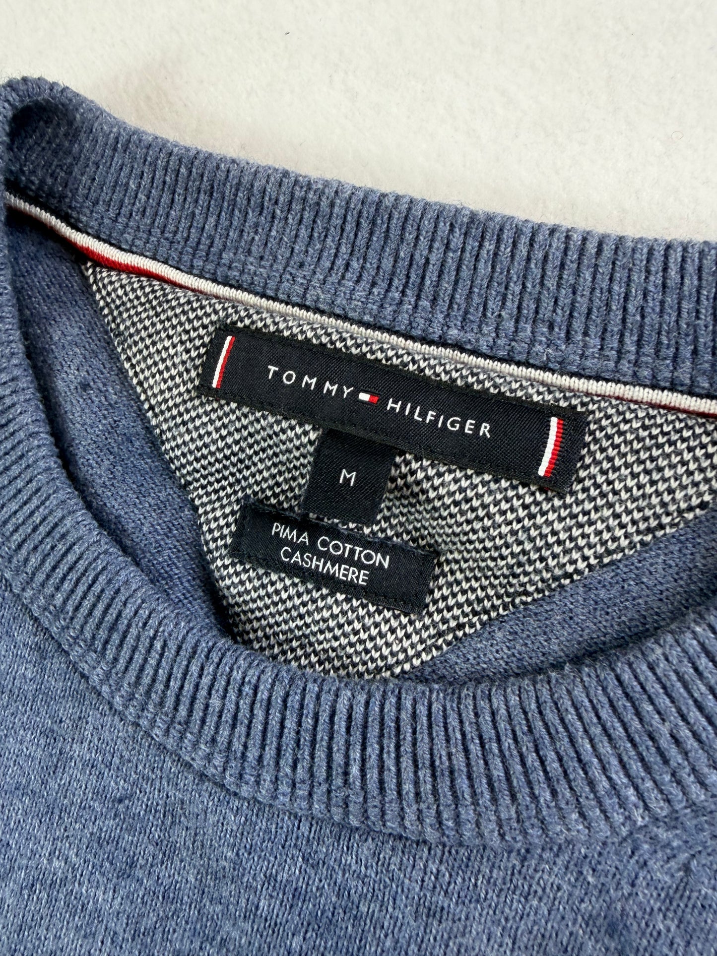 Tommy Hilfiger pamut-kasmír pulóver