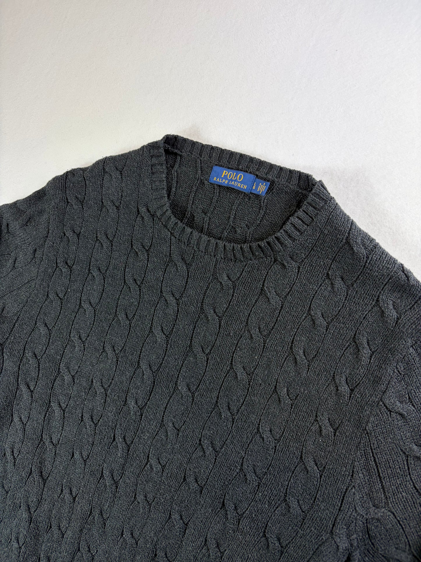 Pulover tricotat cu model împletit Ralph Lauren