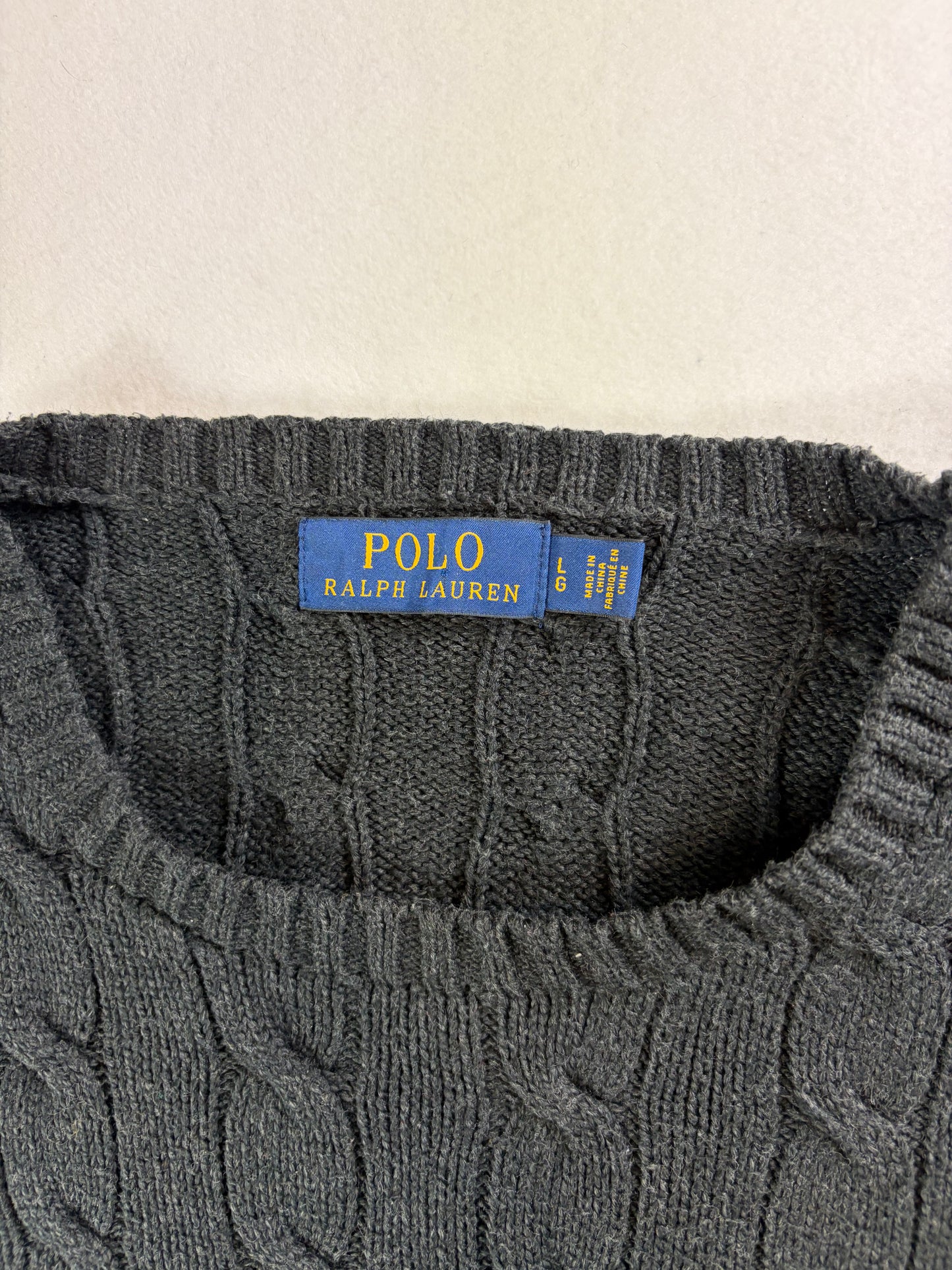 Pulover tricotat cu model împletit Ralph Lauren