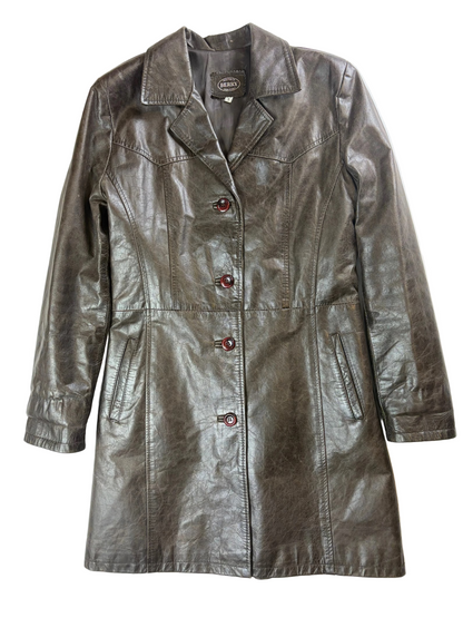 Palton din piele Vintage Vera Pelle pentru femei