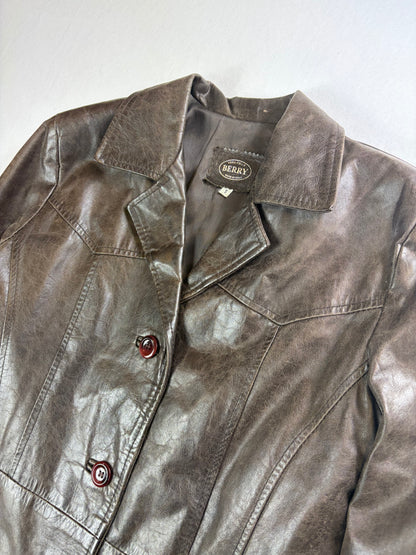 Palton din piele Vintage Vera Pelle pentru femei