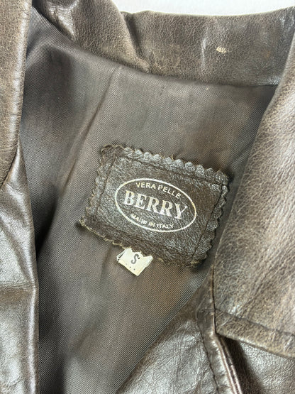 Palton din piele Vintage Vera Pelle pentru femei
