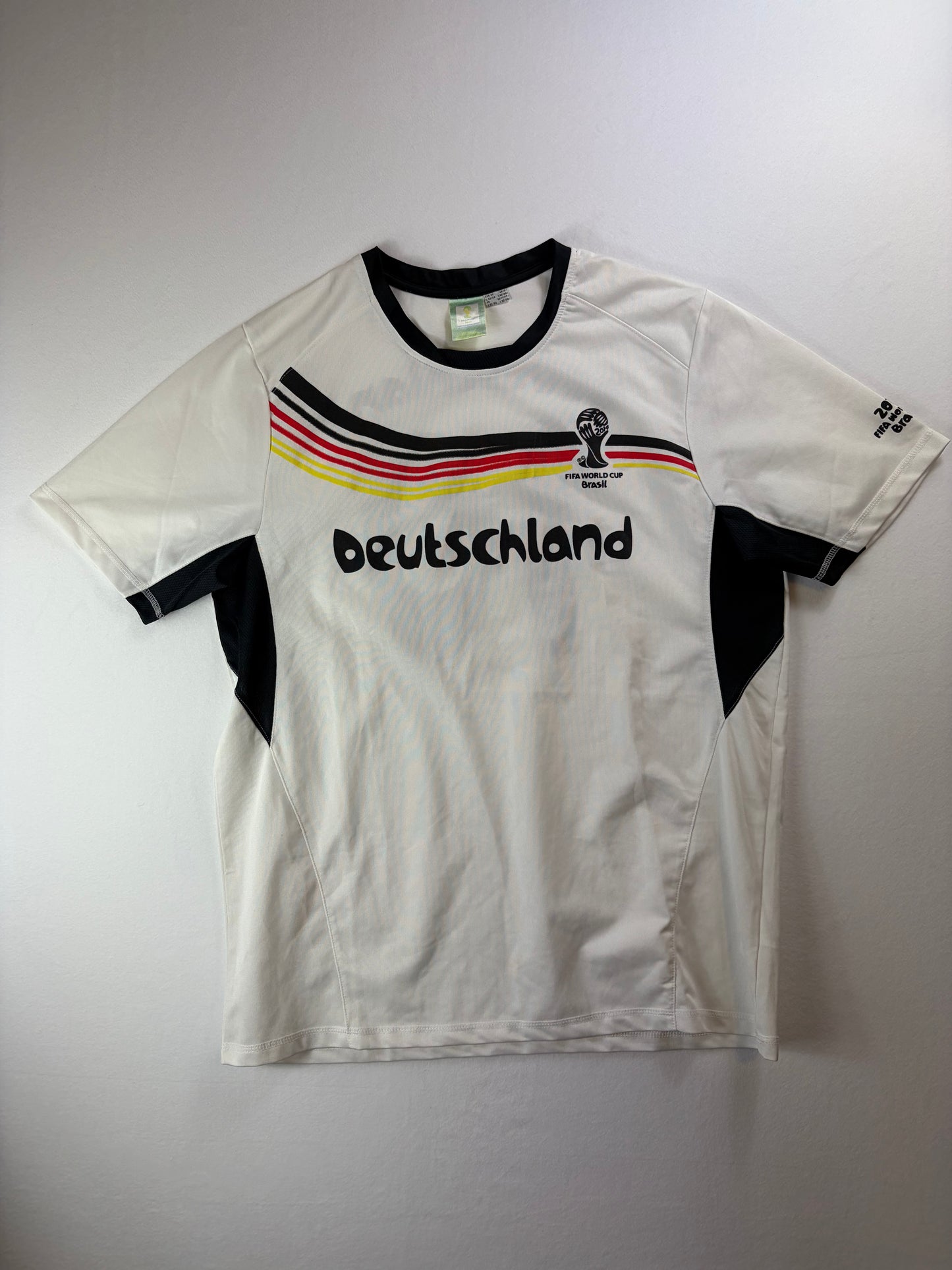 Tricou vintage de fotbal Cupa Mondială FIFA Brazilia vs. Germania