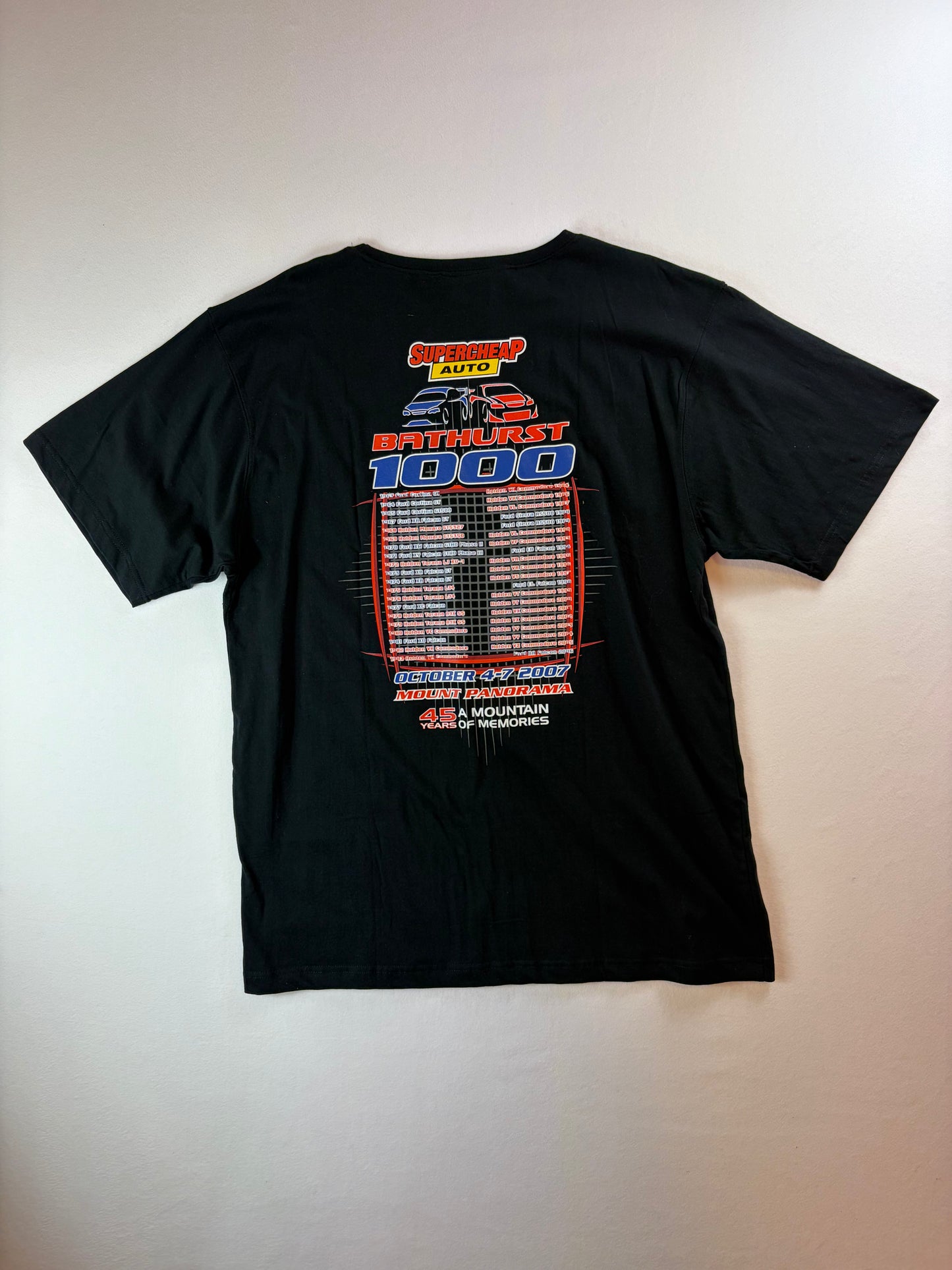 Y2K ausztrál szuperolcsó autós Bathurst 1000 póló