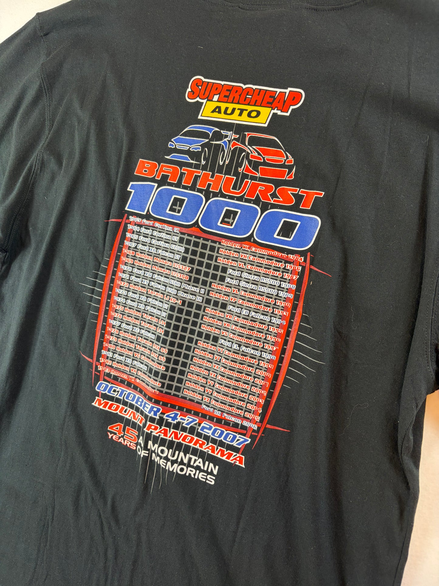 Y2K ausztrál szuperolcsó autós Bathurst 1000 póló