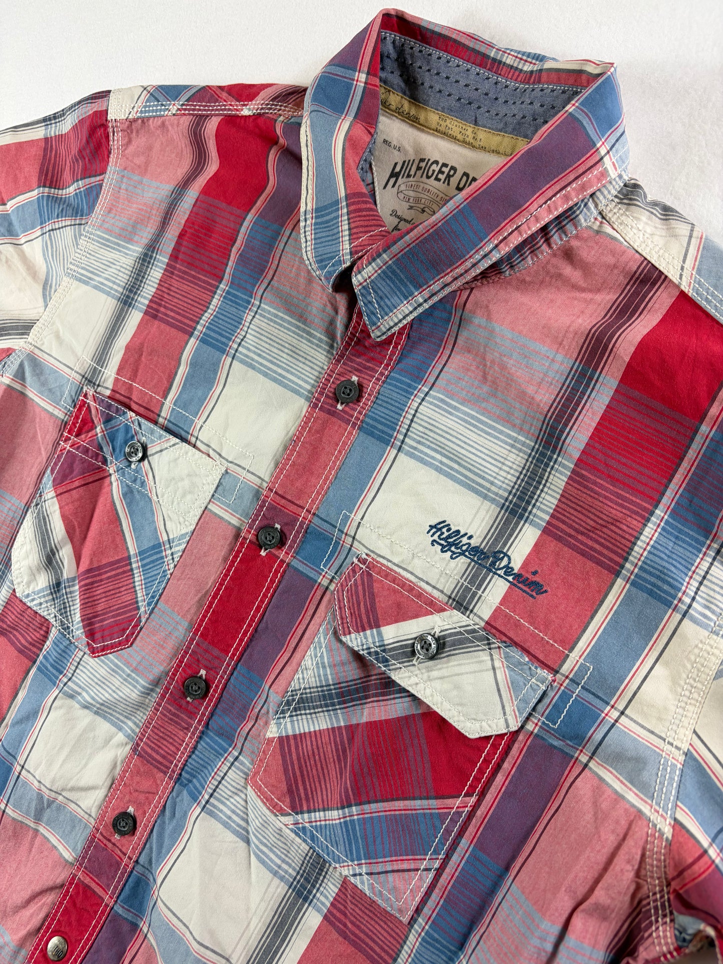 Cămașă vintage Tommy Hilfiger cu mânecă scurtă