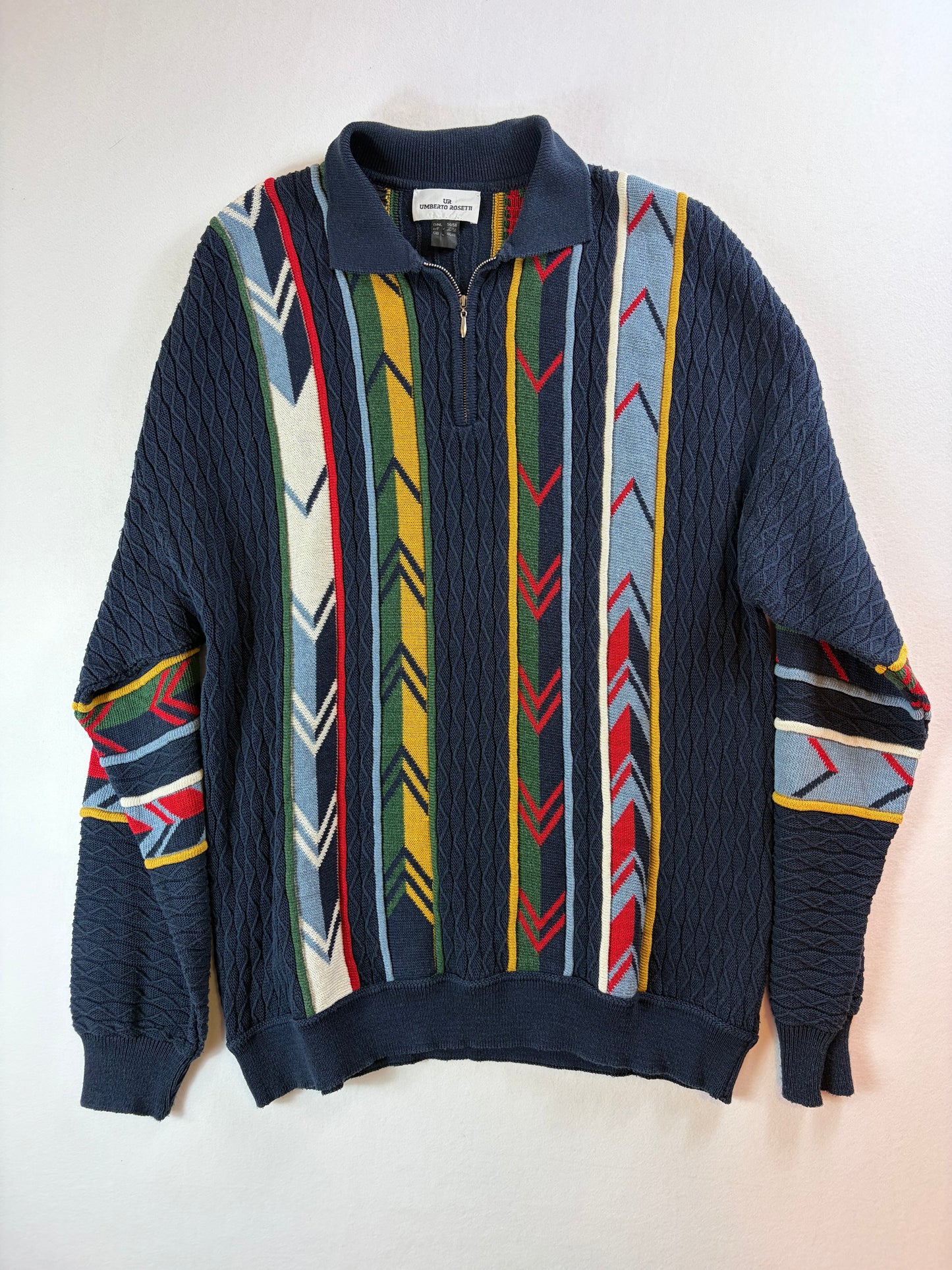 Pulover cu fermoar vintage Umberto Rosetti