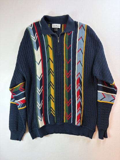 Pulover cu fermoar vintage Umberto Rosetti