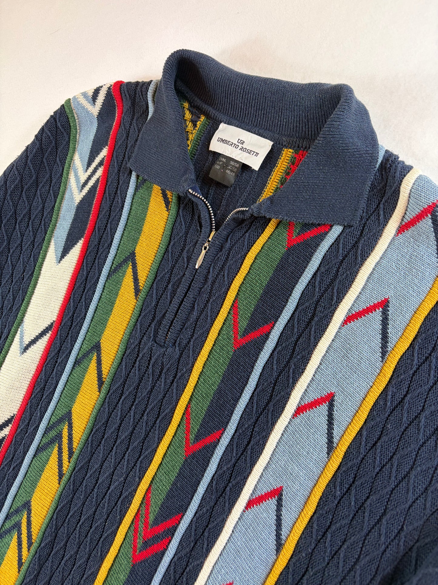 Pulover cu fermoar vintage Umberto Rosetti