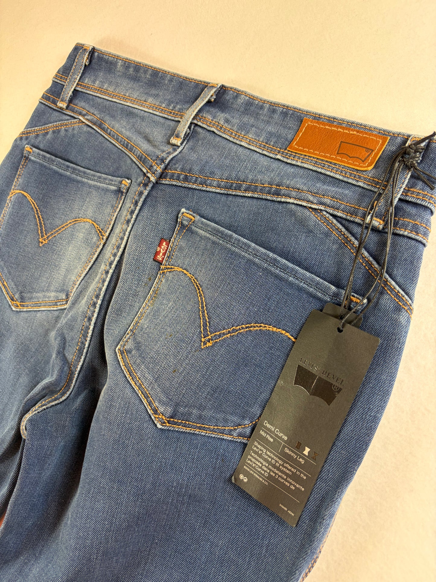 Blugi Skinny Levi Strauss & Co pentru Femei cu Talie Medie