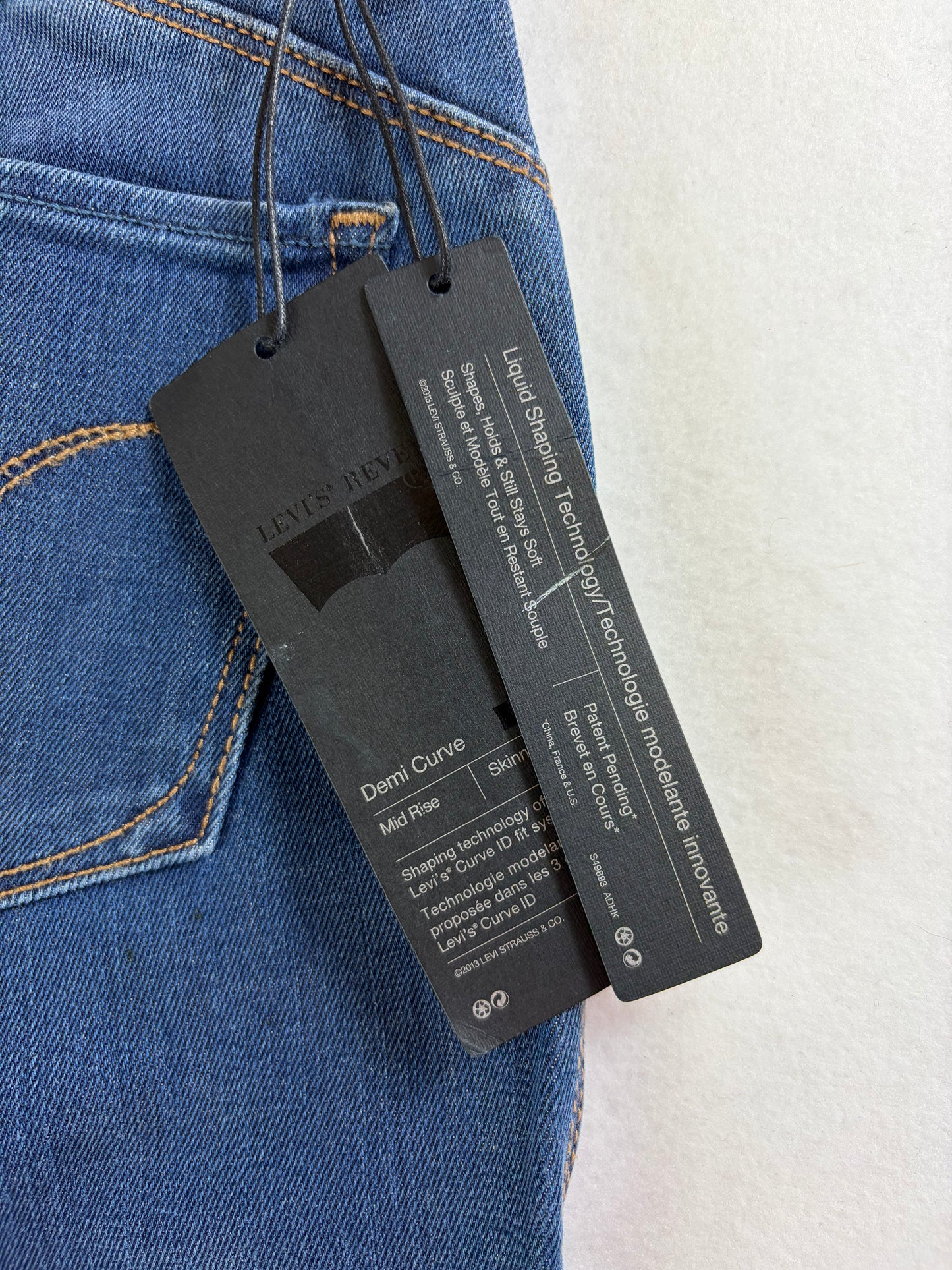 Blugi Skinny Levi Strauss & Co pentru Femei cu Talie Medie