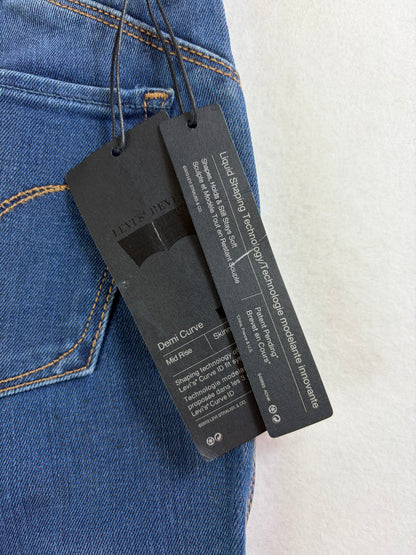 Blugi Skinny Levi Strauss & Co pentru Femei cu Talie Medie