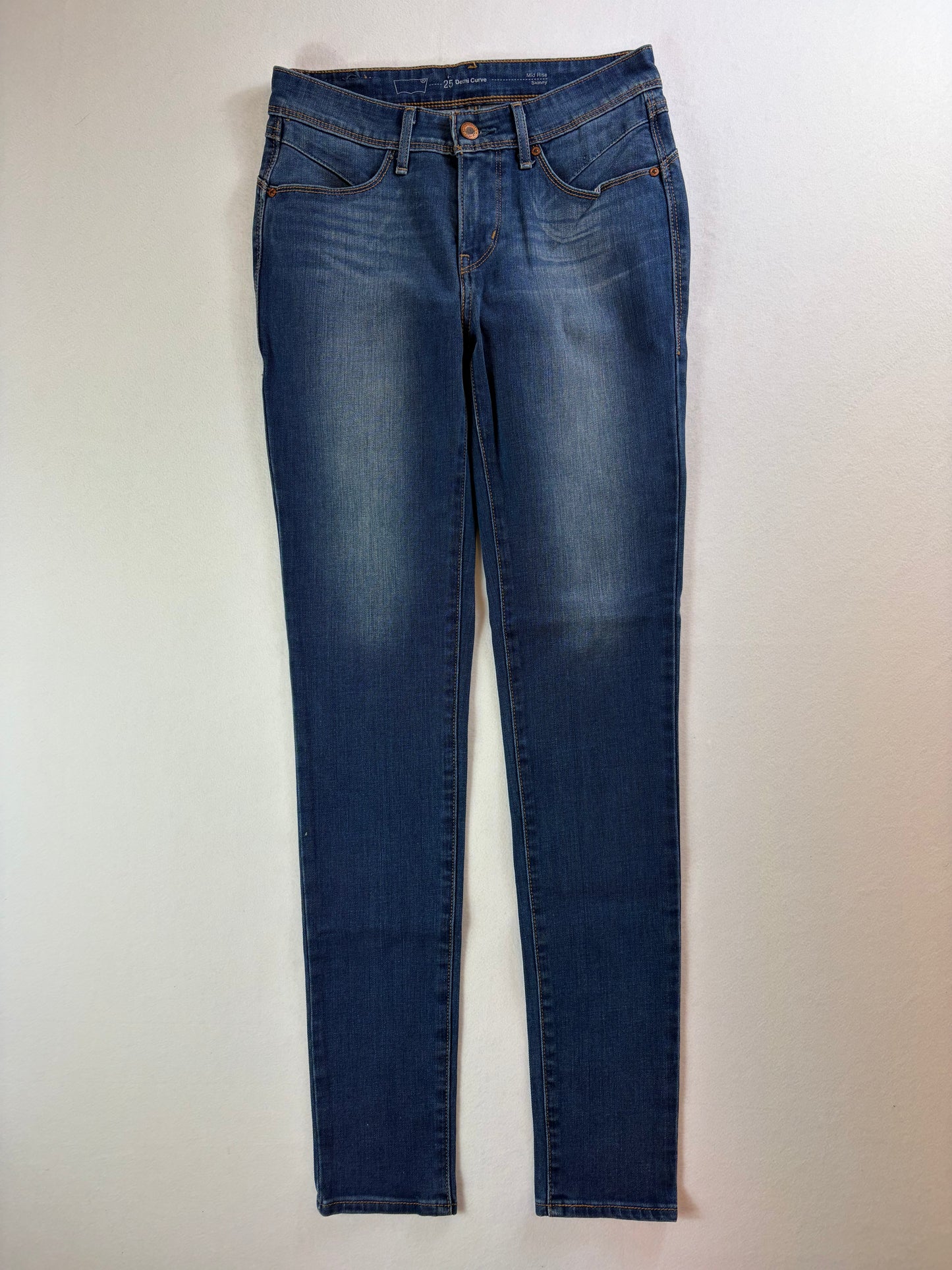 Blugi Skinny Levi Strauss & Co pentru Femei cu Talie Medie