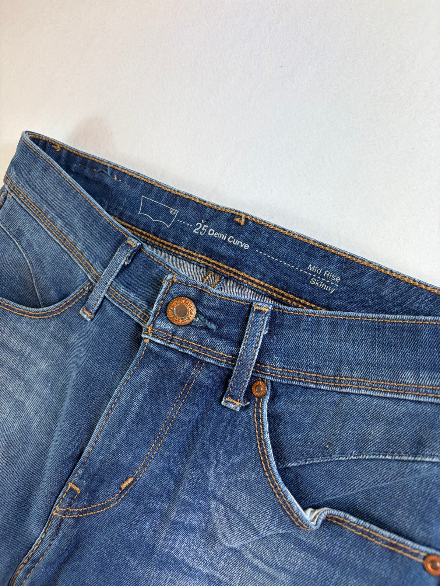 Blugi Skinny Levi Strauss & Co pentru Femei cu Talie Medie