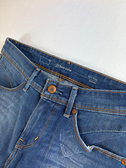Blugi Skinny Levi Strauss & Co pentru Femei cu Talie Medie