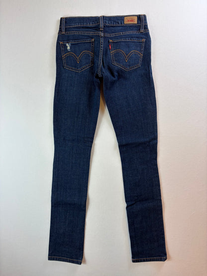 Levi Strauss & Co 524 női kopott, alacsony derekú skinny farmer
