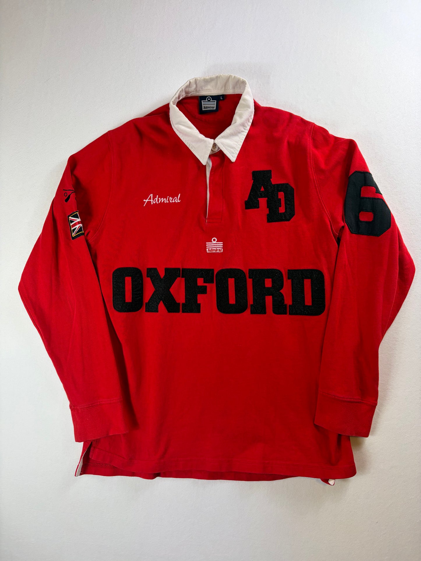 Bluză tip polo de rugby cu mânecă lungă Admiral x Oxford