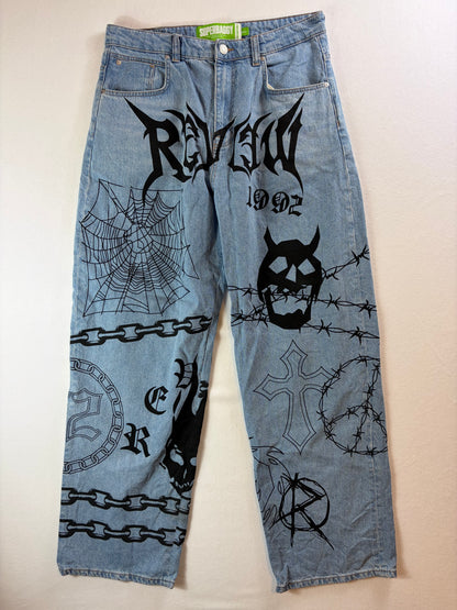 Y2K Szuper Baggy Unisex Farmernadrág Teszt