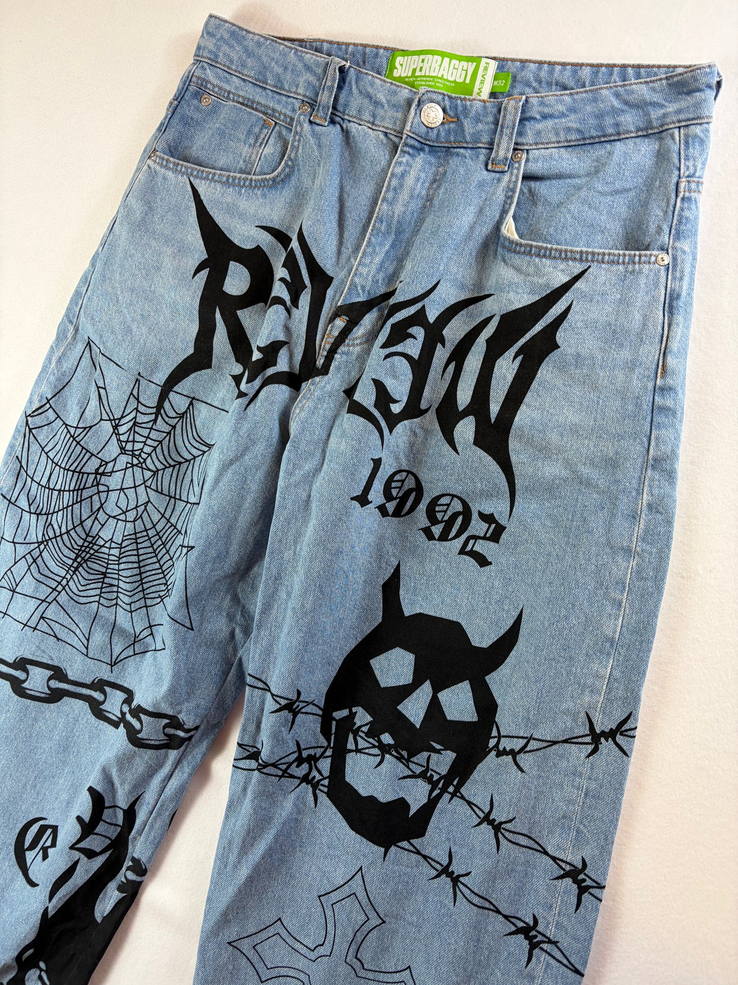 Y2K Szuper Baggy Unisex Farmernadrág Teszt