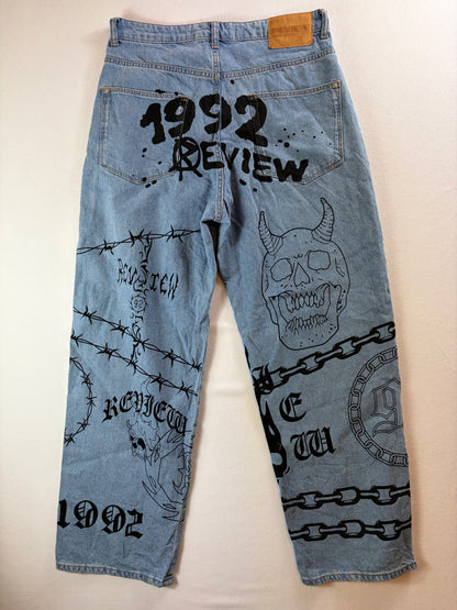 Y2K Szuper Baggy Unisex Farmernadrág Teszt