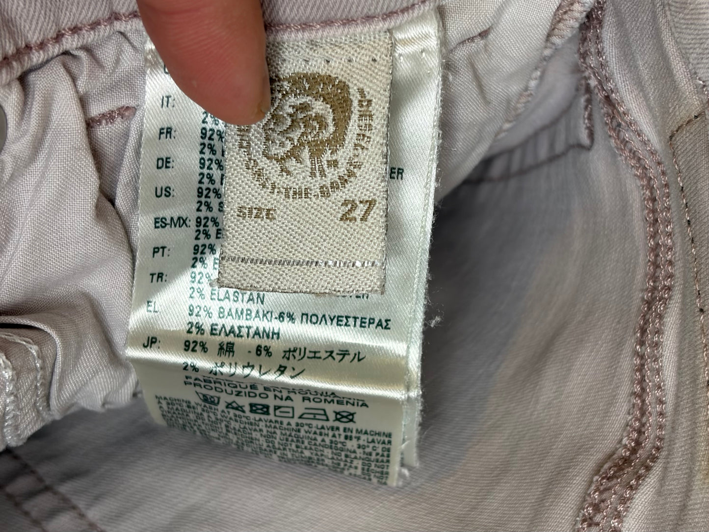 Blugi skinny de damă Diesel, stil vintage