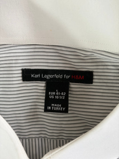 Karl Lagerfeld For H&M Pin Stripe Tux Shirt