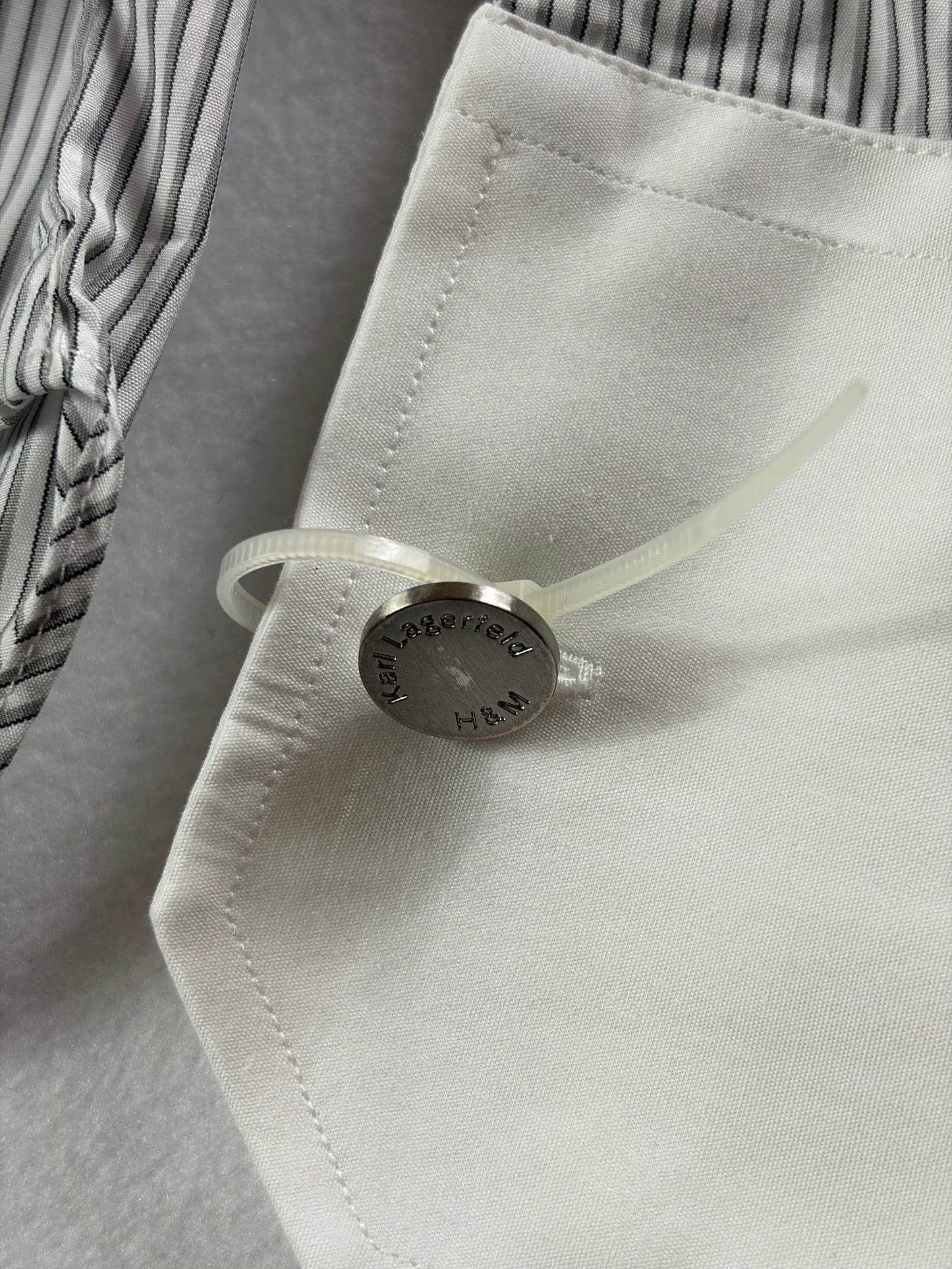 Karl Lagerfeld For H&M Pin Stripe Tux Shirt