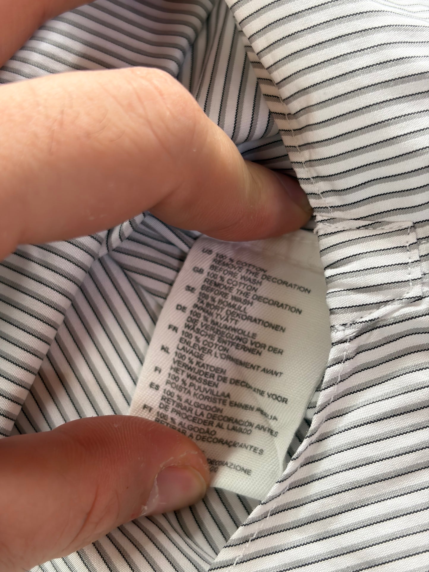 Karl Lagerfeld For H&M Pin Stripe Tux Shirt