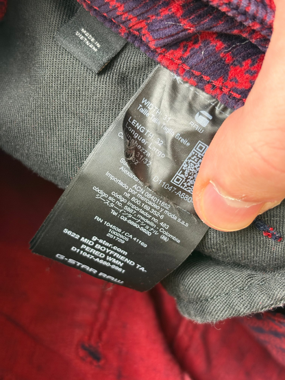 G-Star RAW elegáns kockás női nadrág