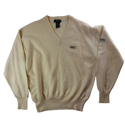 Vintage Hugo Boss gyapjú golfpulóver