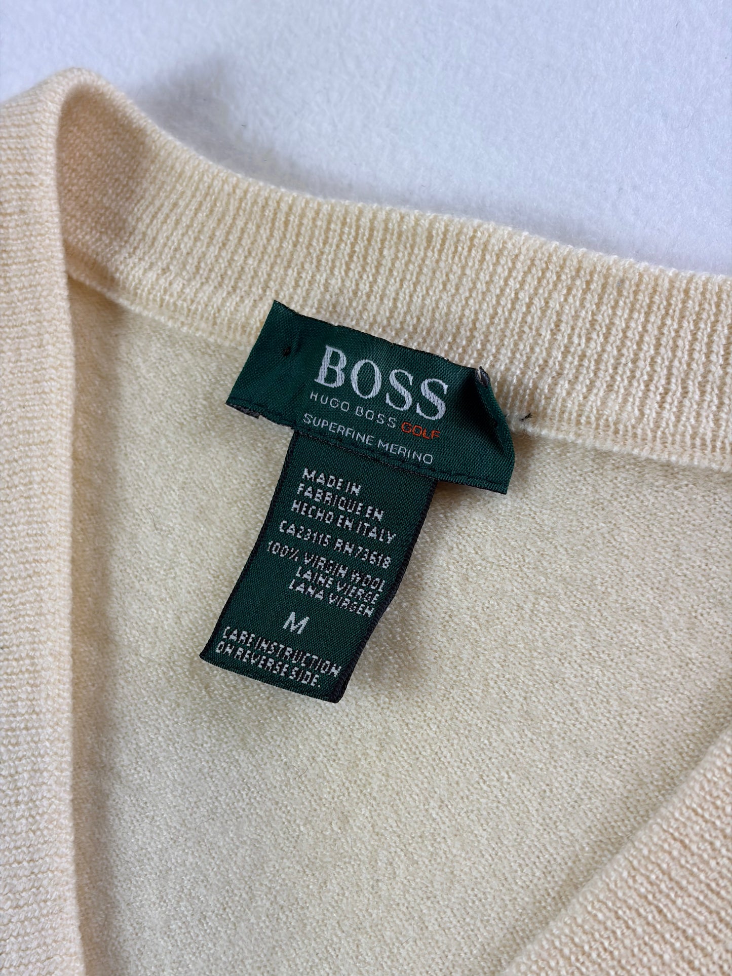 Vintage Hugo Boss gyapjú golfpulóver