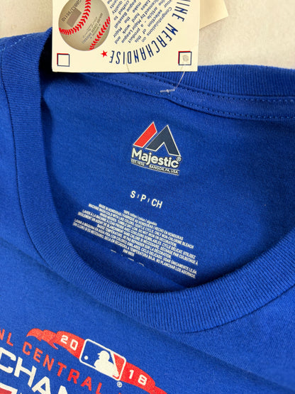 MLB x Chicago Cubs Majestic 2018 Postseason Locker Room Wild Card Defend T-Shirt
