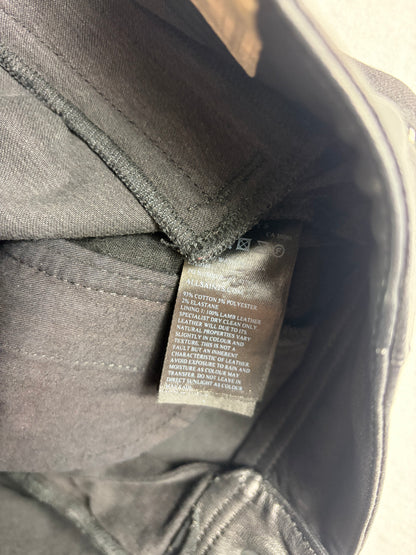 Blugi de damă din piele AllSaints, stil biker
