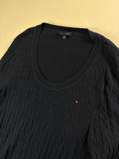 Tommy Hilfiger női kábelkötött pulóver