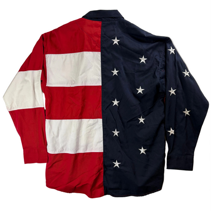Tricou polo cu mânecă lungă Panhandle „Drapelul American”