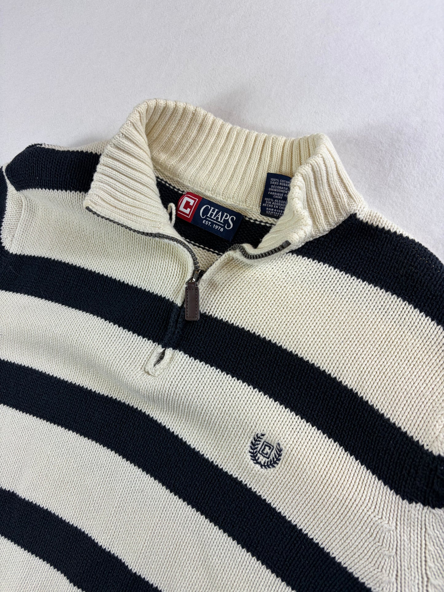 Pulover Chaps by Ralph Lauren tricotat cu fermoar 3/4