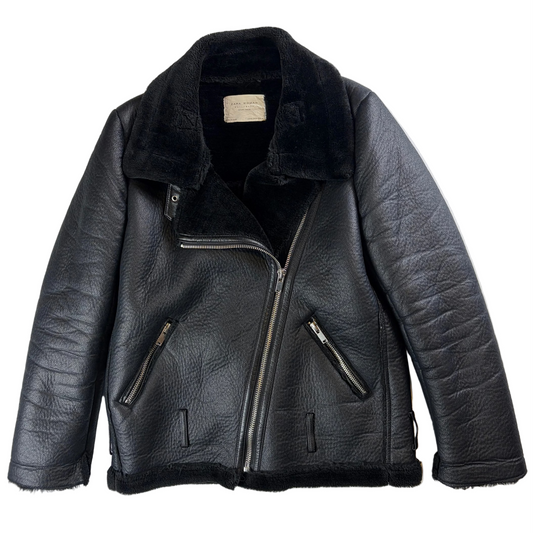 Geacă Aviator Neagră de Damă Zara