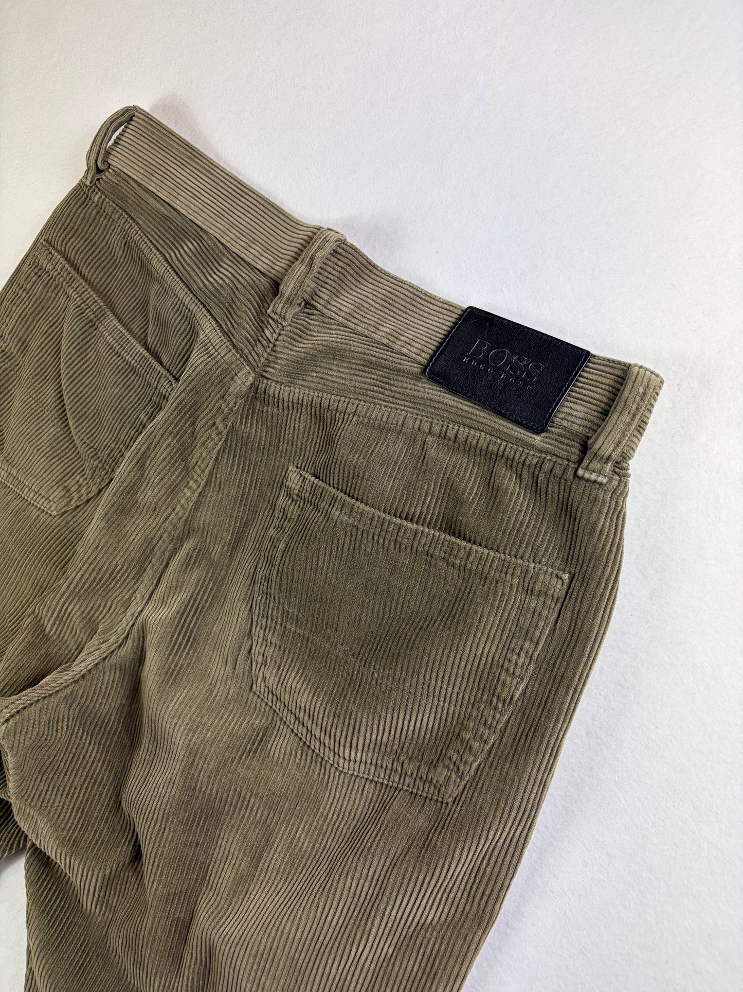 Pantaloni din velur Hugo Boss
