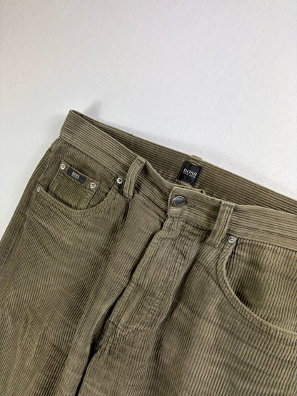 Pantaloni din velur Hugo Boss