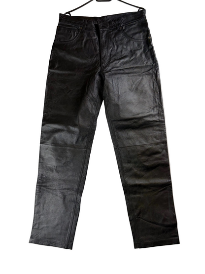 Pantaloni Vintage din Piele Naturală