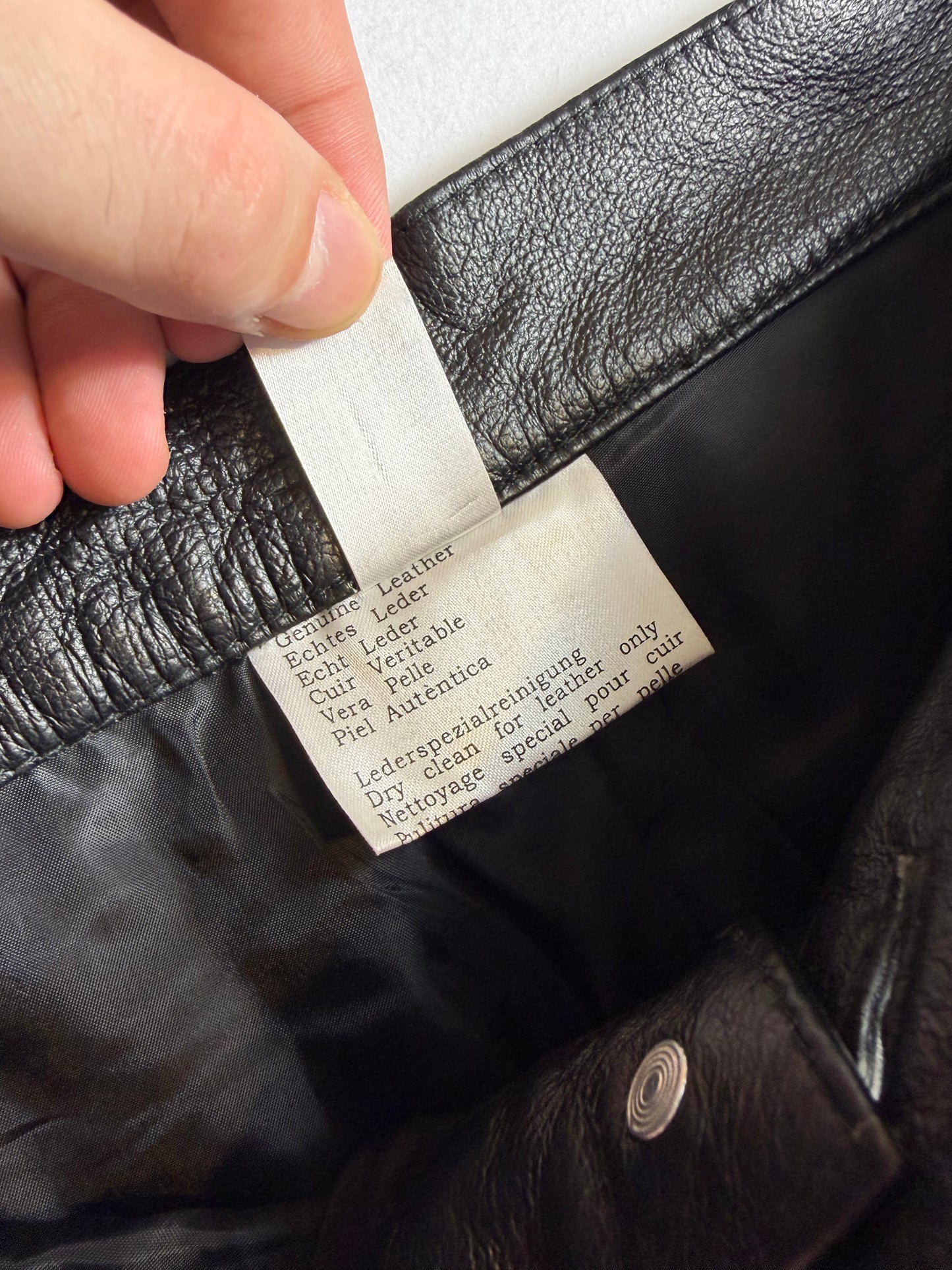 Pantaloni Vintage din Piele Naturală