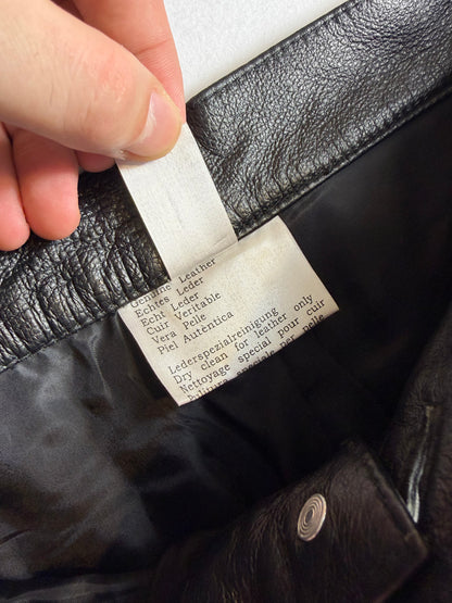 Pantaloni Vintage din Piele Naturală