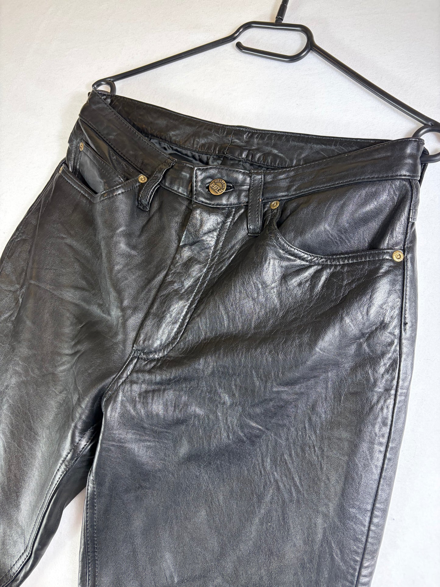 Pantaloni din piele Rifle, stil vintage