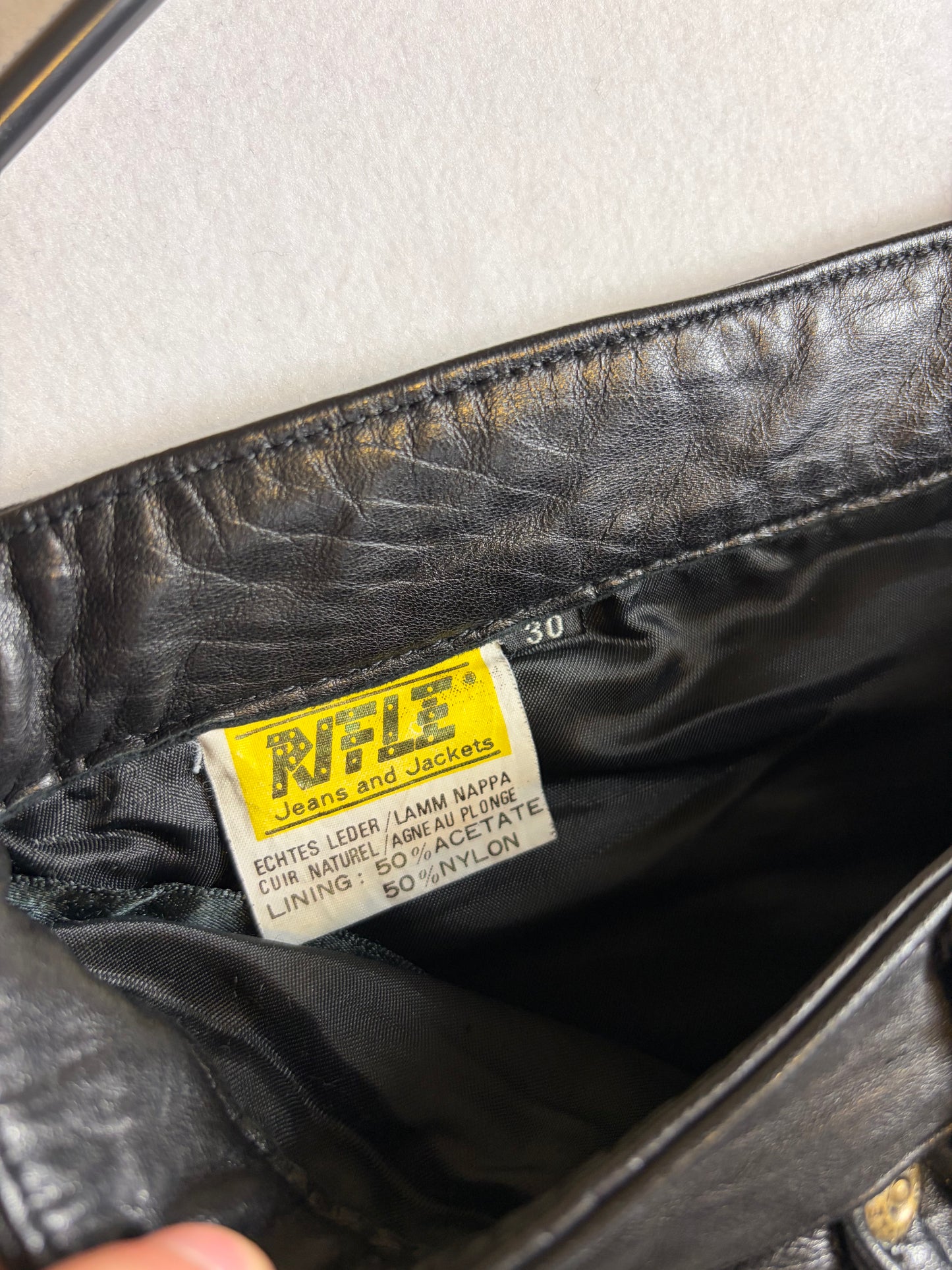 Pantaloni din piele Rifle, stil vintage