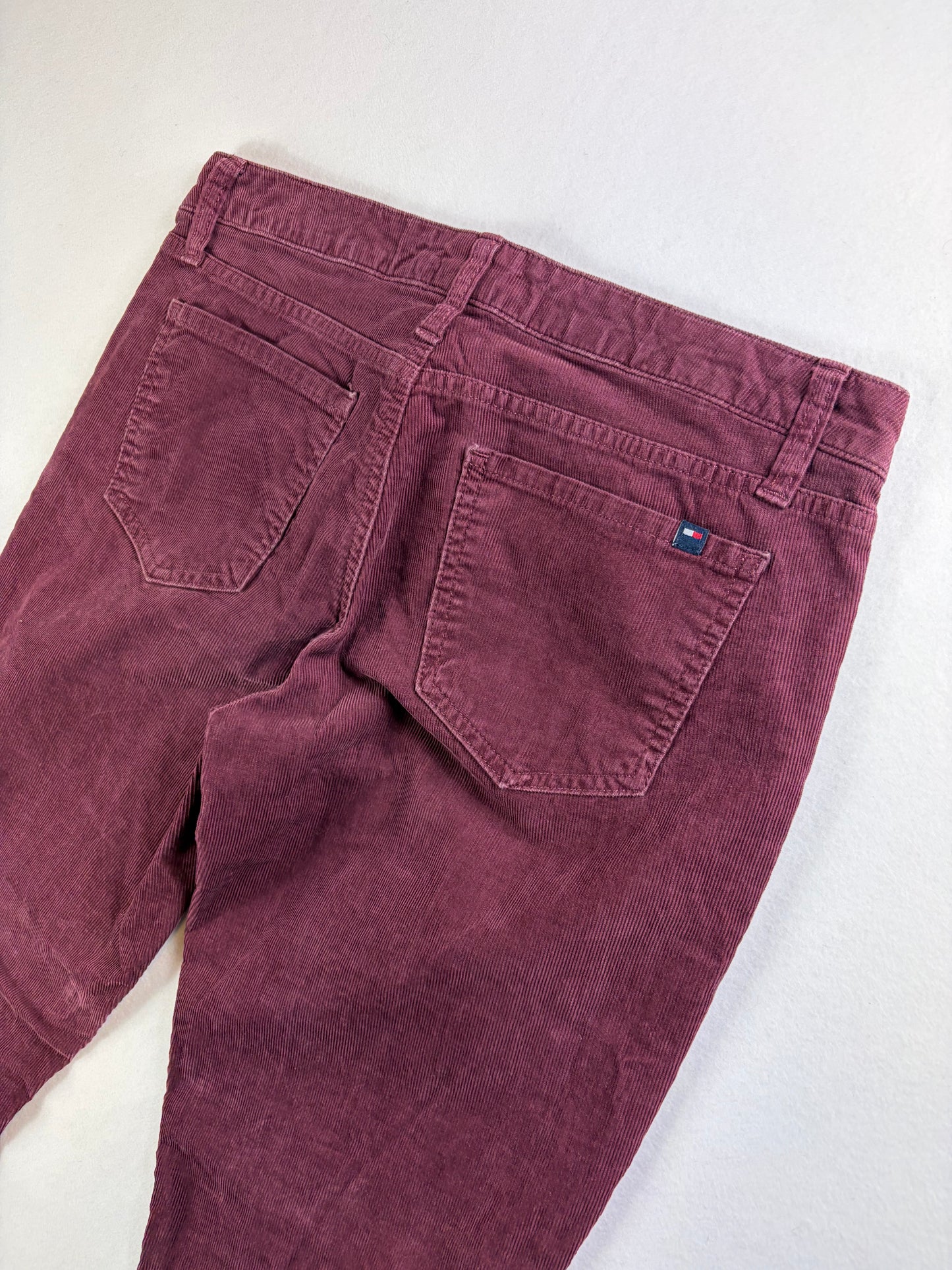 Pantaloni din velur Tommy Hilfiger de damă
