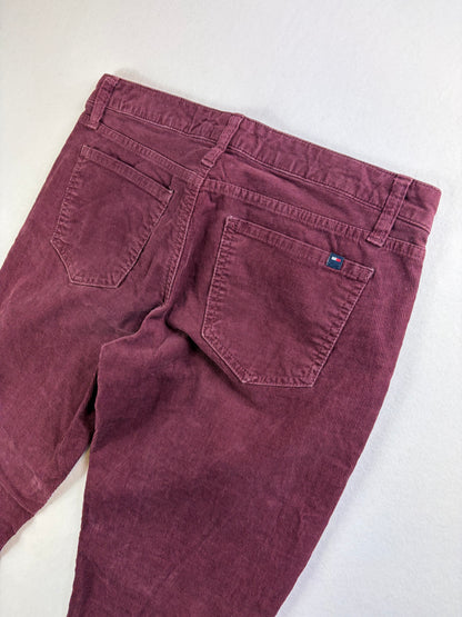 Pantaloni din velur Tommy Hilfiger de damă