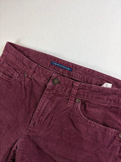 Pantaloni din velur Tommy Hilfiger de damă